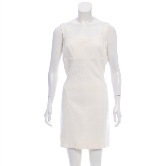 Narciso Rodriguez sleeveless off white shift dress - Picture 2 of 5
